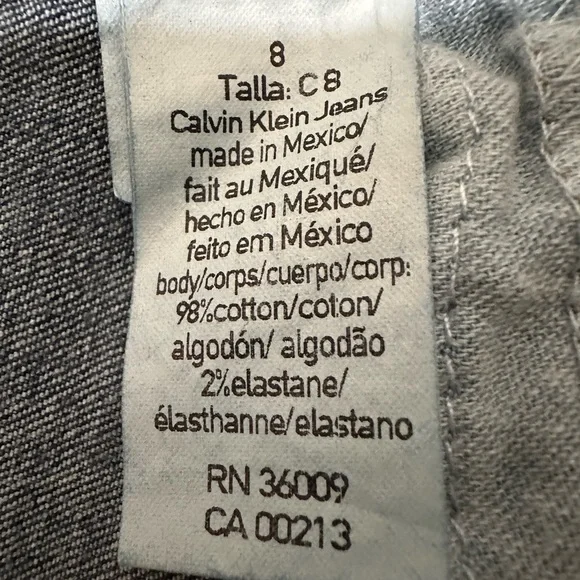 Calvin Klein Jeans Skinny Crop Medium Wash Mid Rise 5 Pocket Jeans, Size 29/8 - Picture 6 of 8